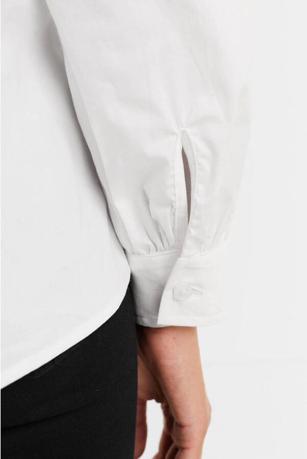 Anytime blouse met peter pan kraag wit - Foto 3