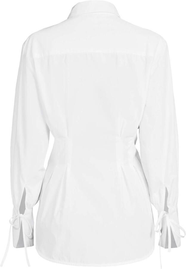 Anytime blouse met plooien wit - Foto 2