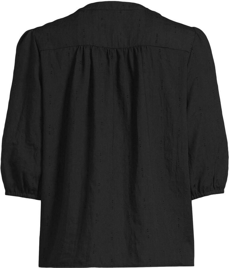 Anytime blouse met ruches zwart - Foto 2