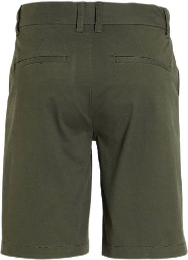 Anytime chino short khaki Korte broek Groen Jongens Katoen Effen 122 128