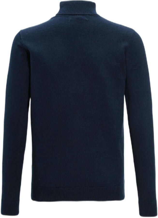 Anytime coltrui navy Blauw Effen 122 128 | Trui van