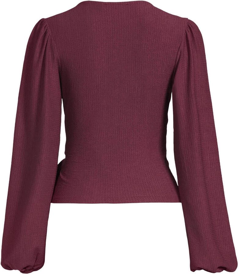 Anytime crinkle overslag top bordeaux
