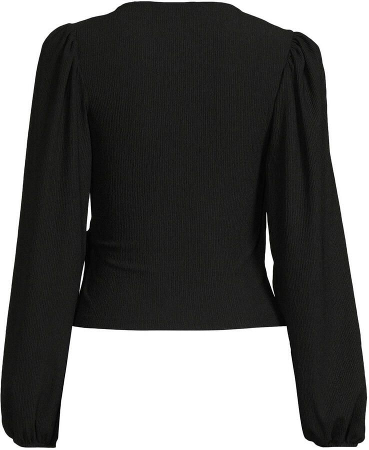 Anytime crinkle overslag top zwart - Foto 2