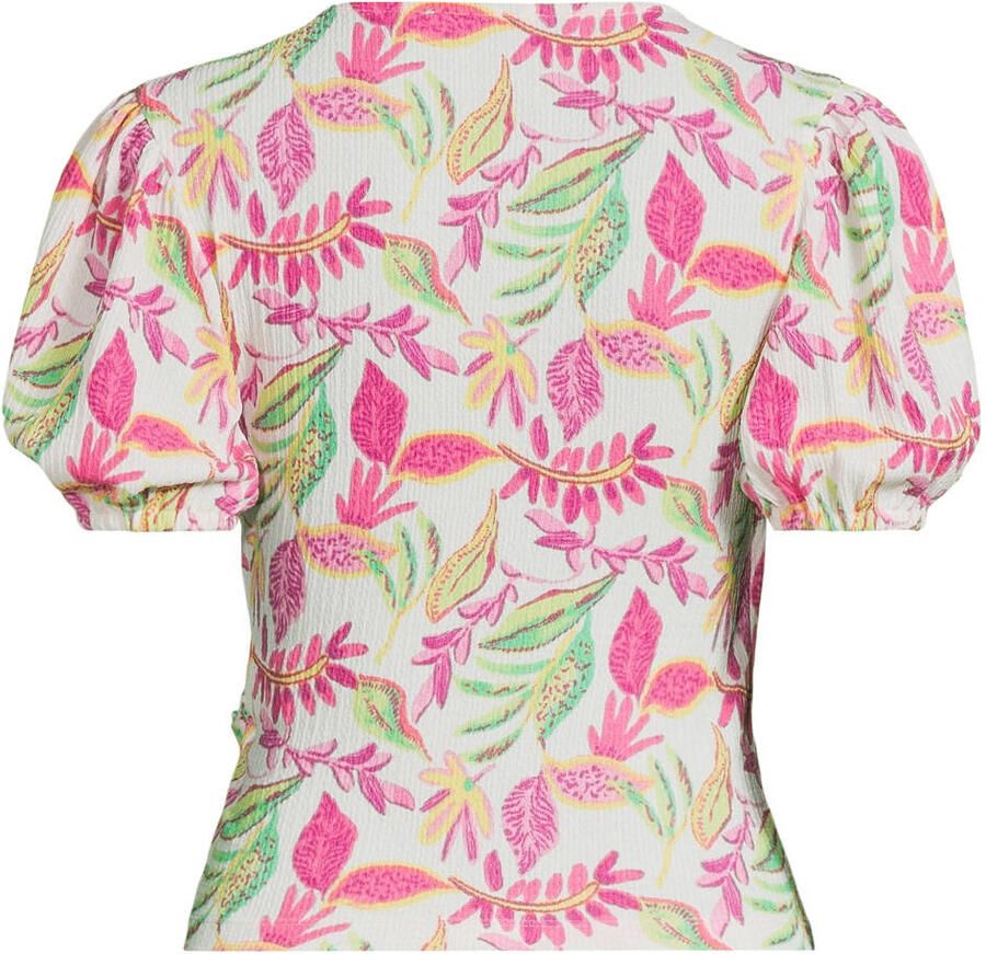 Anytime crinkle overslagtop met pofmouwen multi - Foto 2
