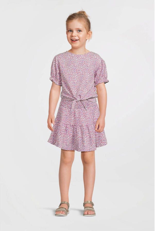 Anytime crinkle skort panterprint roze - Foto 2