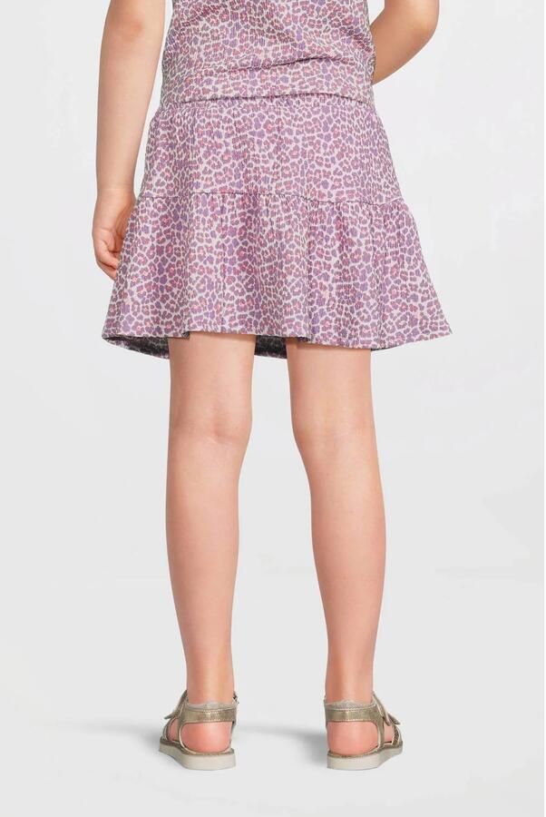 Anytime crinkle skort panterprint roze - Foto 3
