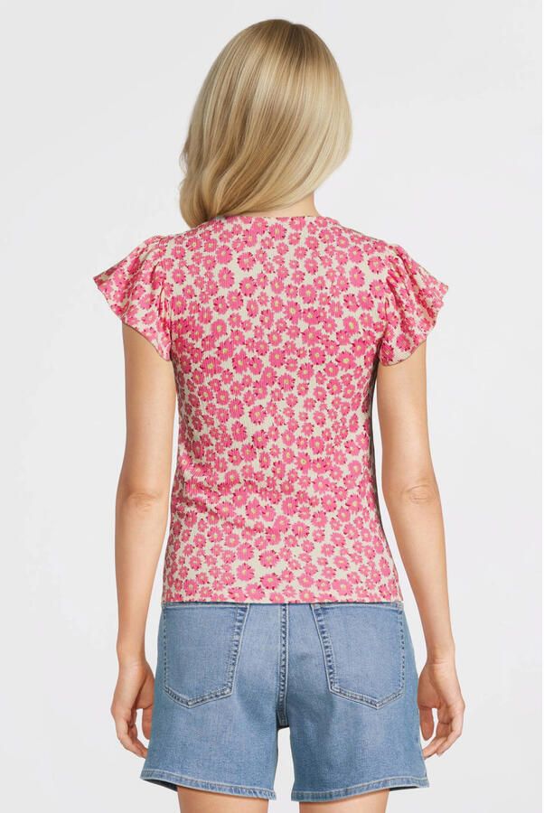 Anytime crinkle top met ruches bloemenprint - Foto 3