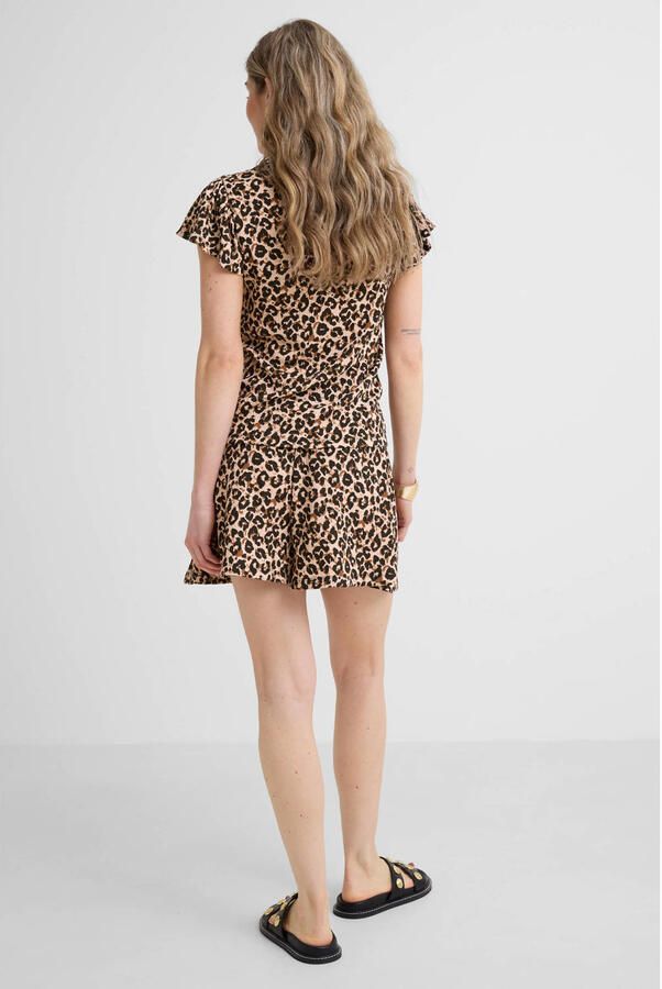 Anytime crinkle top met ruches panterprint - Foto 3