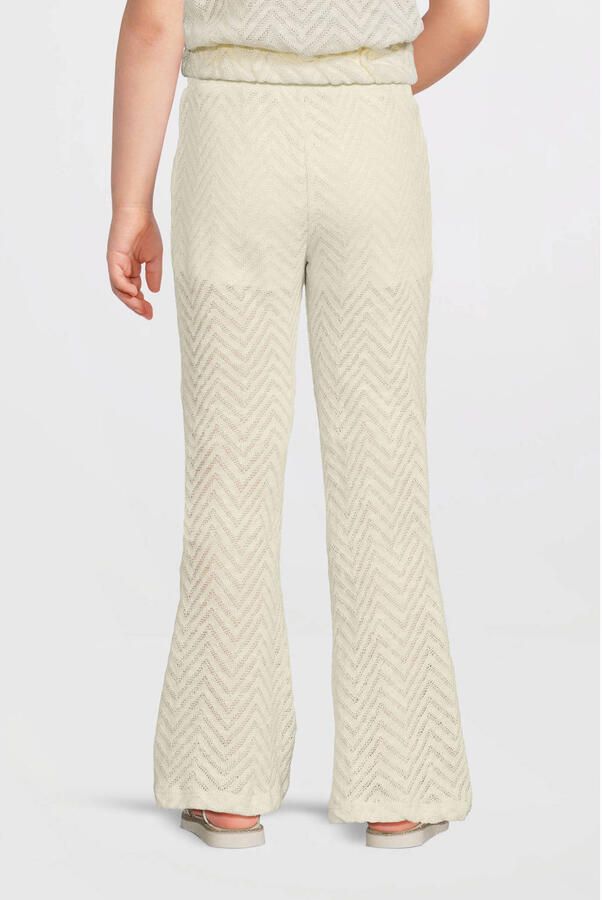 Anytime crochet flared broek off-white - Foto 5