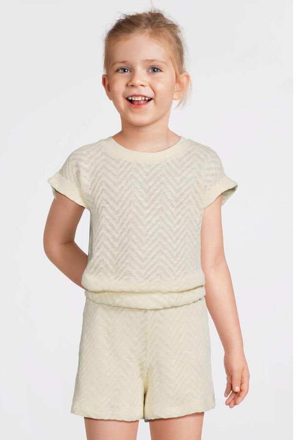 Anytime crochet mouwloze top off-white
