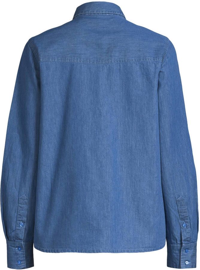 Anytime denim blouse met lange mouwen blauw - Foto 2