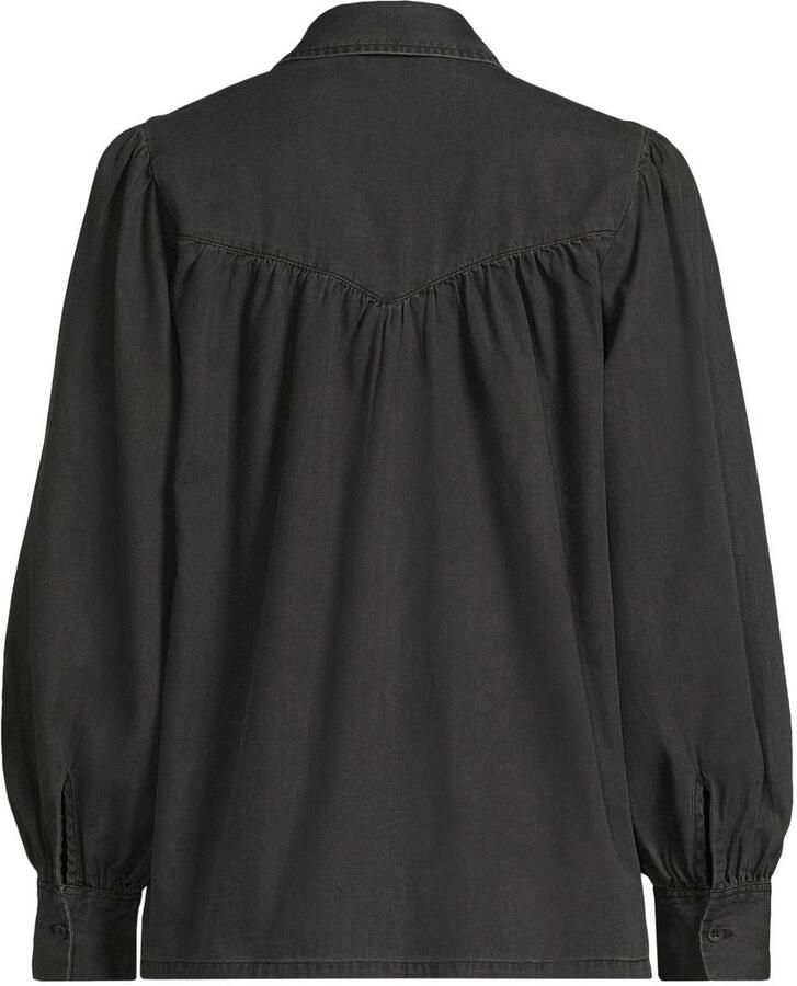 Anytime denim blouse met naaddetail zwart - Foto 2