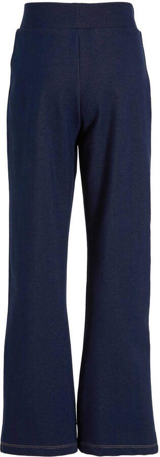 Anytime denim look wide leg donkerblauw