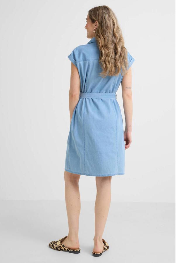 Anytime denim overhemdjurk light blue - Foto 2