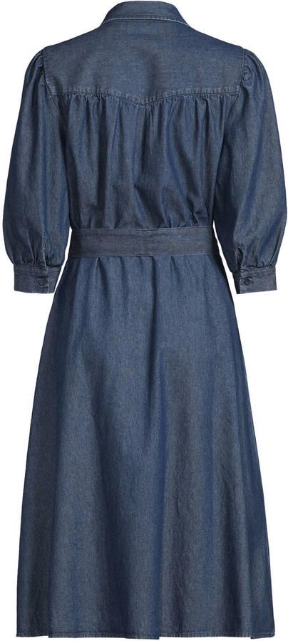 Anytime denim overhemdjurk met naaddetail blauw - Foto 2