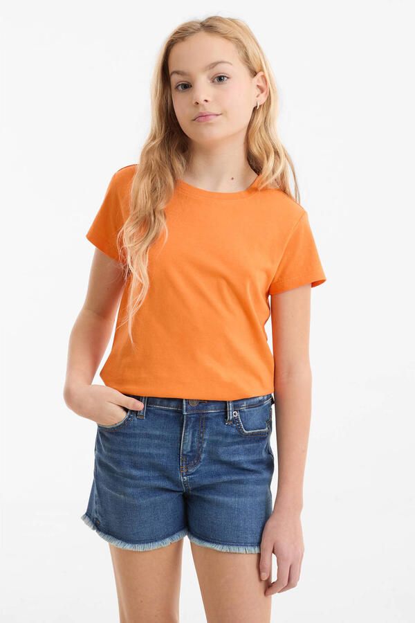 Anytime denim short blauw