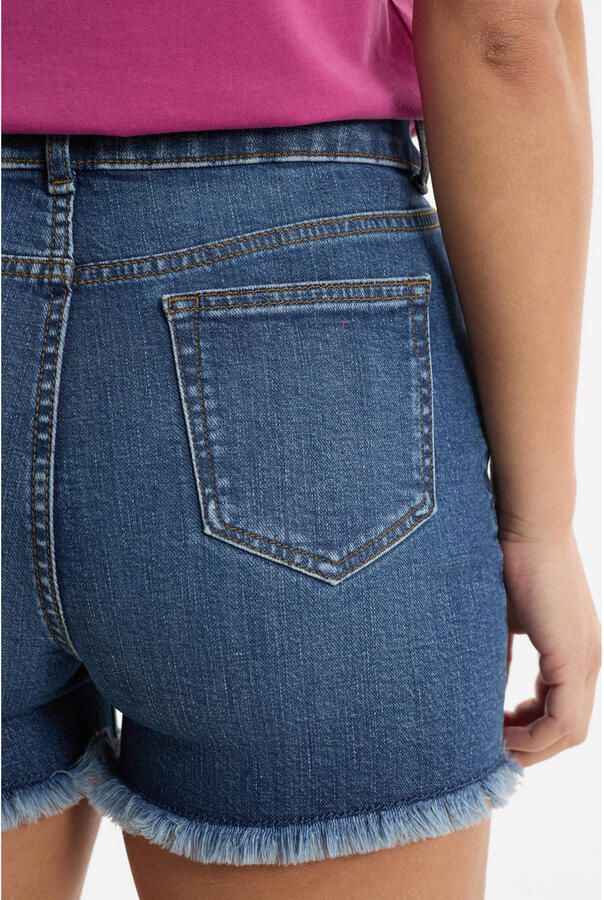 Anytime denim short blauw - Foto 4