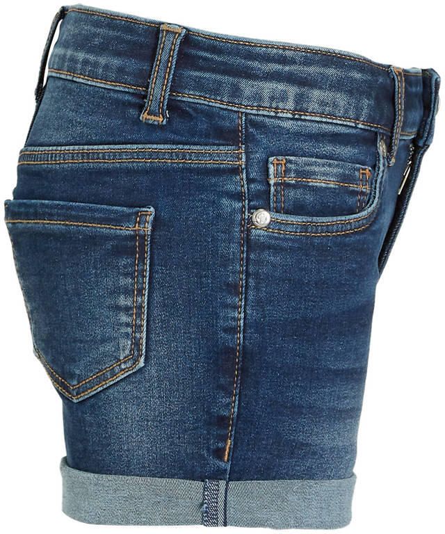 Anytime denim short donkerblauw Effen 140 | Denim short van