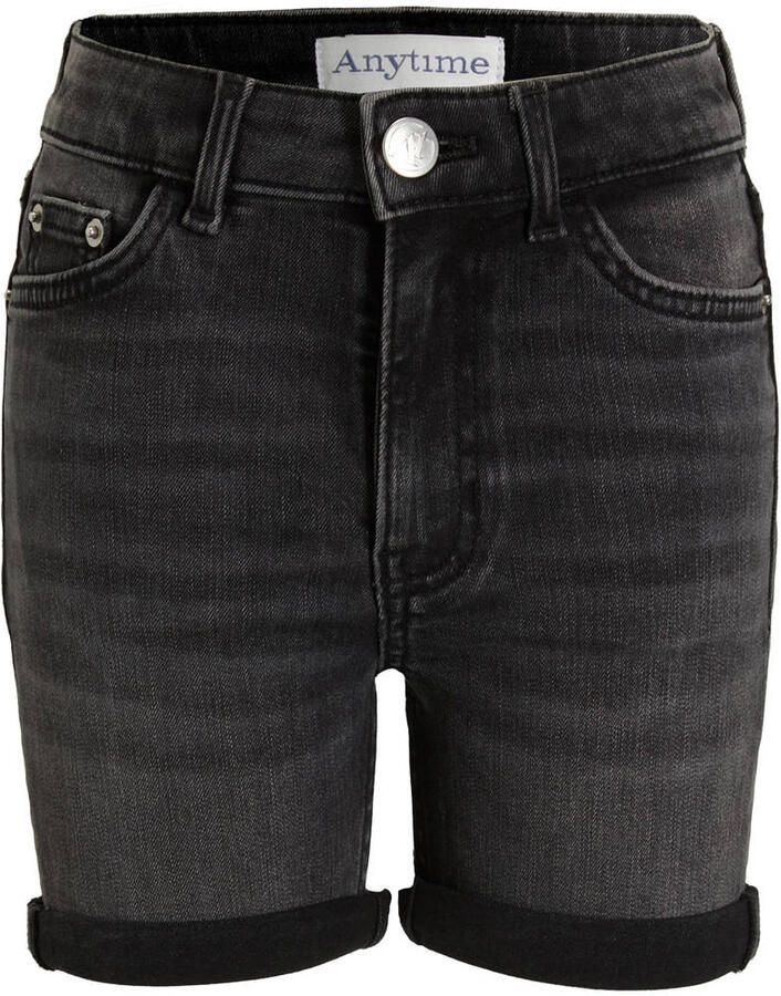 Anytime denim short grijs