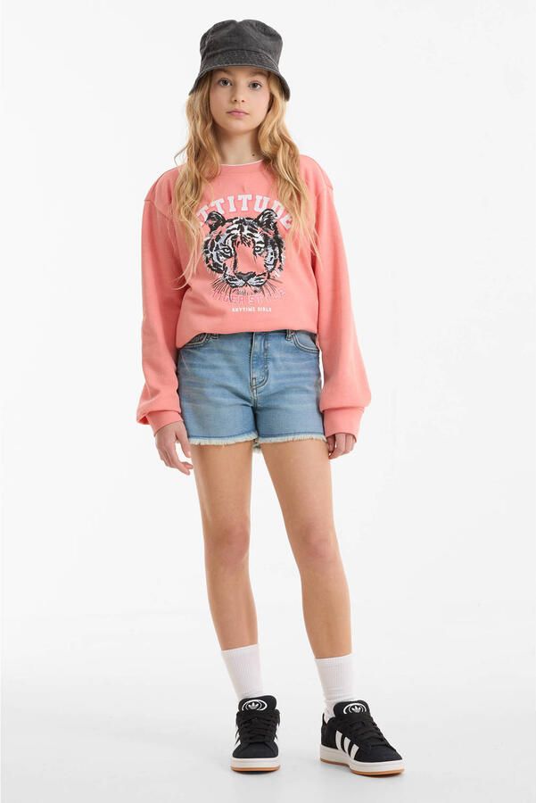 Anytime denim short lichtblauw - Foto 1