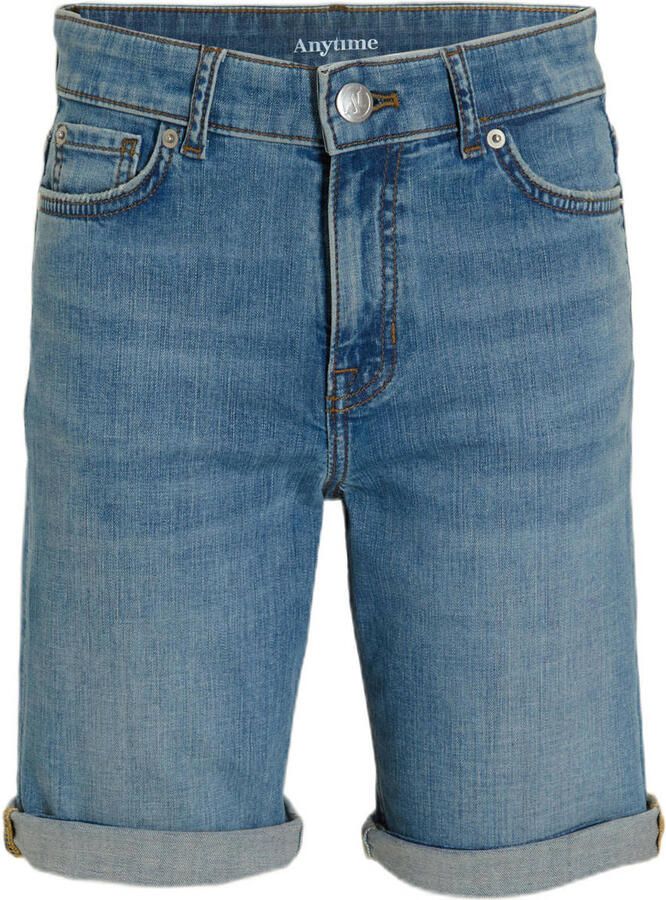 Anytime denim short lichtblauw