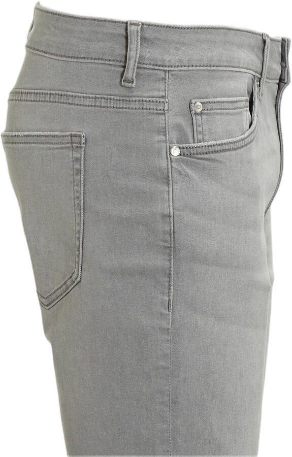 Anytime denim short lichtgrijs