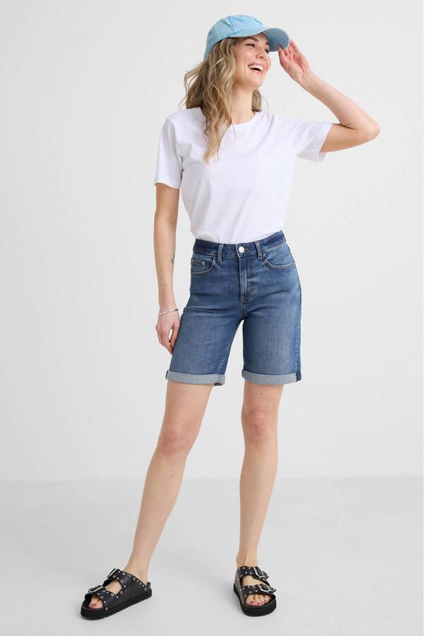 Anytime denim short medium blue - Foto 4
