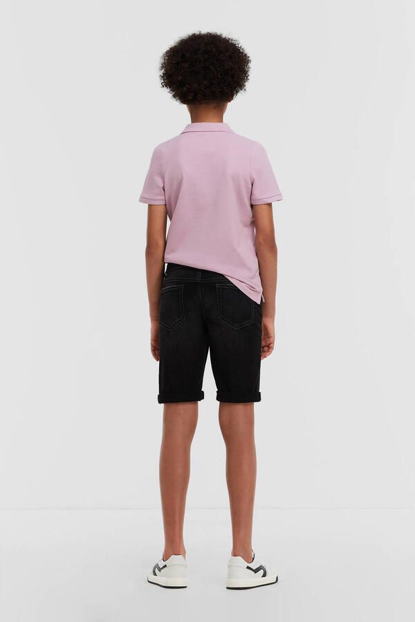 Anytime denim short zwart Jongens Katoen Effen 110 - Foto 3