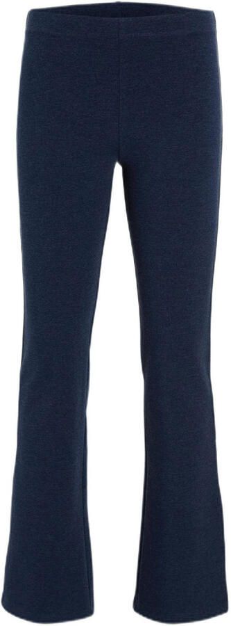 Anytime flared fleece legging donkerblauw melange