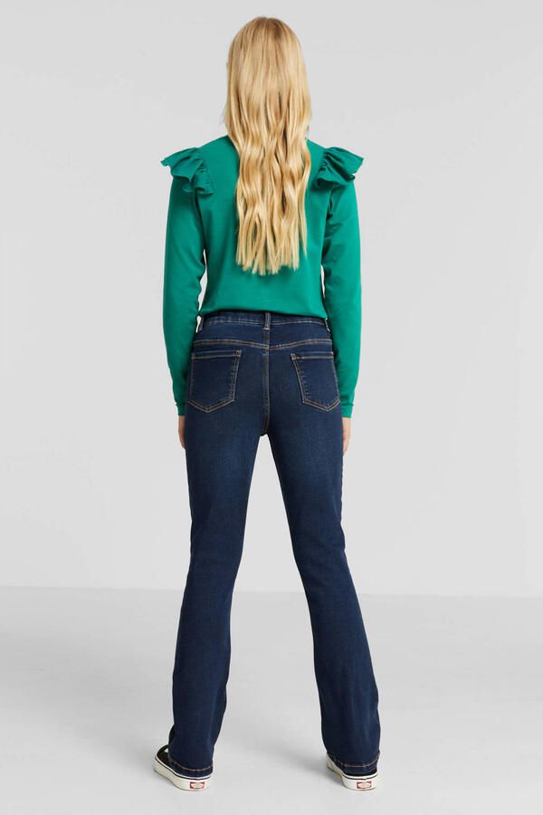 Anytime flared jeans dark blue Blauw Meisjes Stretchdenim 164 - Foto 2