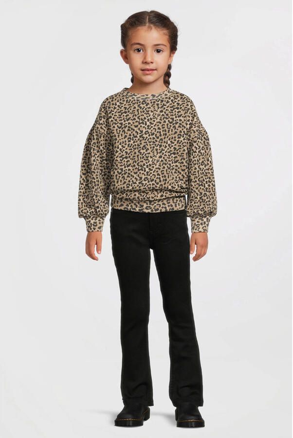 Me & My Monkey sweater met panterprint bruin - Foto 4