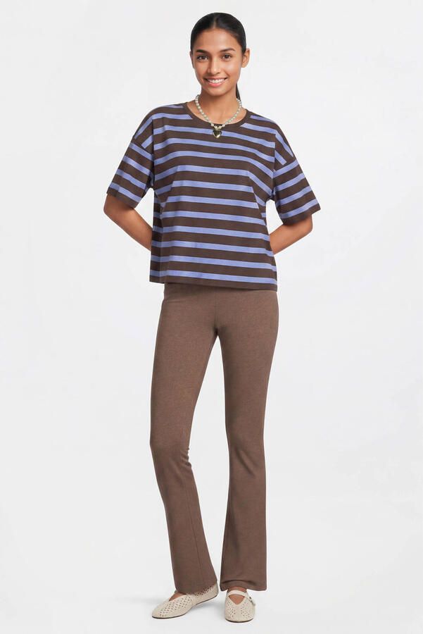 Anytime flared legging bruin melange - Foto 2