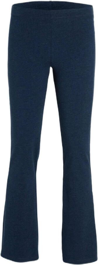 Anytime flared legging donkerblauw melange