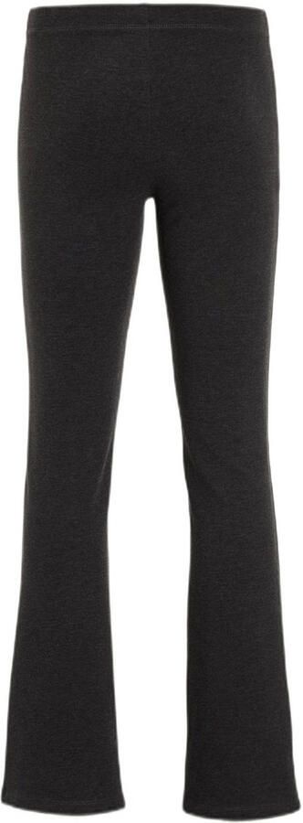 Anytime flared fleece legging donkergrijs melange