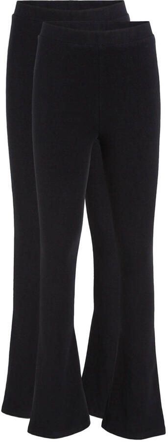 Anytime flared legging set van 2 zwart Broek Meisjes Katoen Effen 146 152
