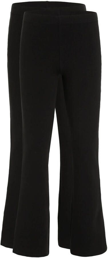 Anytime flared legging zwart (set van 2)