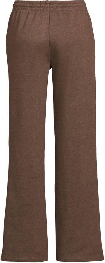 Anytime fleece wide leg joggingbroek bruin