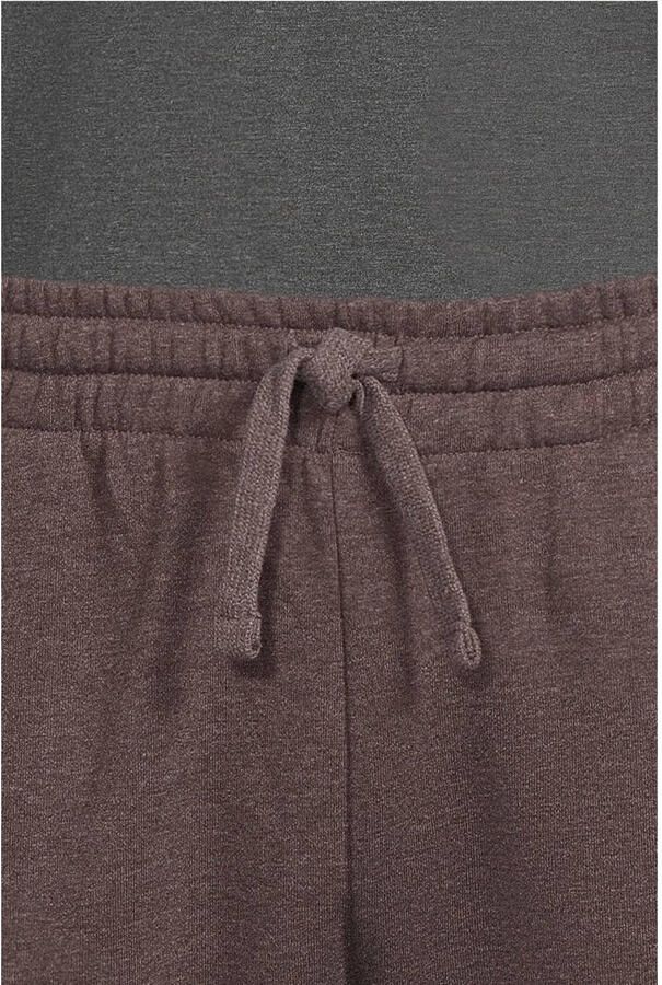 Anytime fleece joggingbroek bruin melange