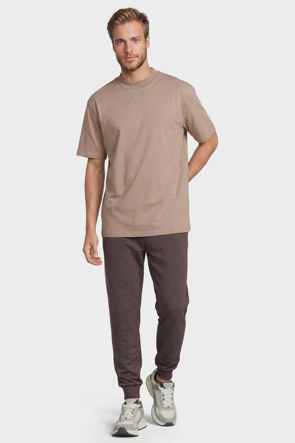 Anytime fleece joggingbroek bruin melange - Foto 2