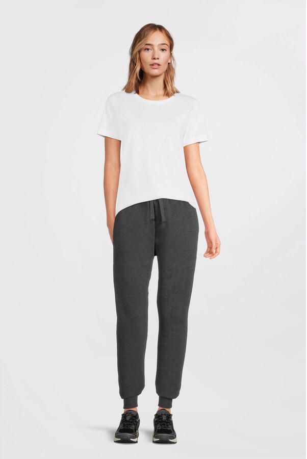 Anytime fleece joggingbroek donkergrijs melange - Foto 3
