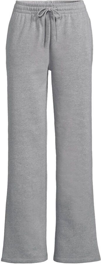 Anytime fleece wide leg joggingbroek grijs