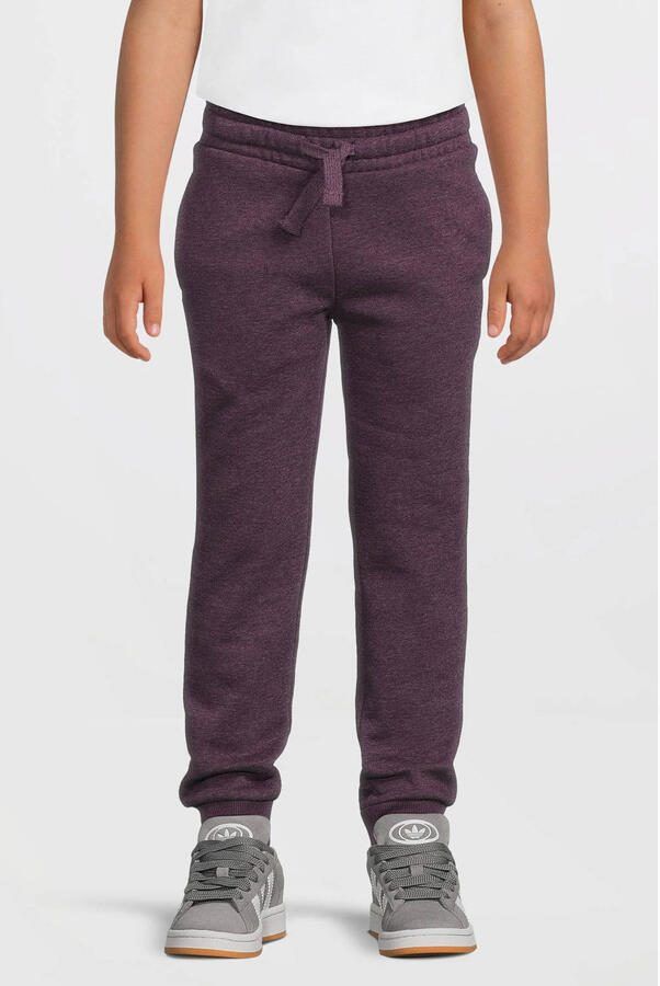 Anytime fleece joggingbroek paars melange - Foto 2