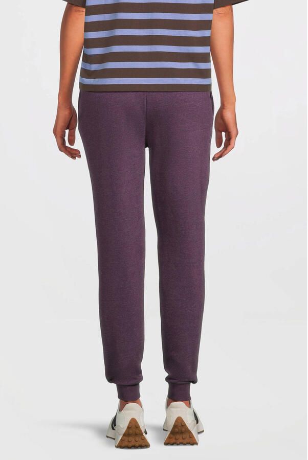 Anytime fleece joggingbroek paars melange - Foto 3