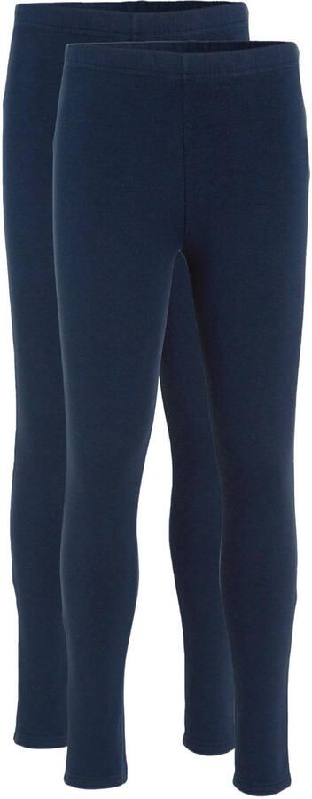 Anytime legging set van 2 navy Broek Blauw Meisjes Katoen Effen 146 152
