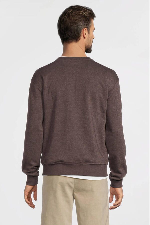 Anytime fleece sweater bruin melange - Foto 3