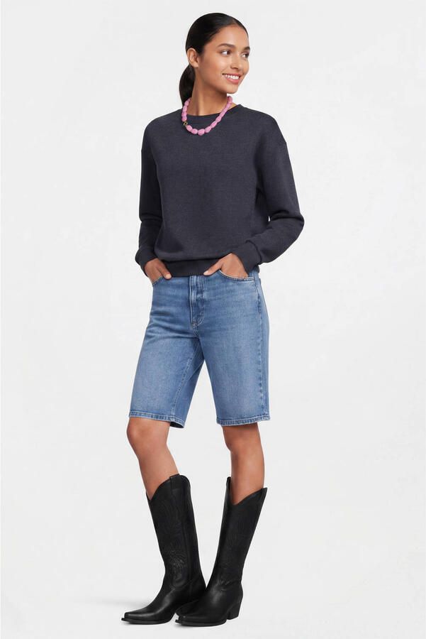 Anytime fleece sweater donkerblauw melange - Foto 3