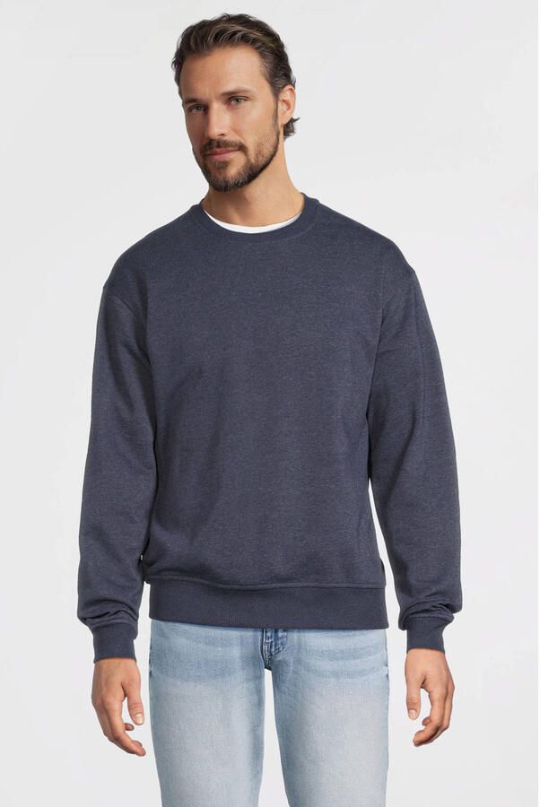 Anytime fleece sweater donkerblauw melange - Foto 2