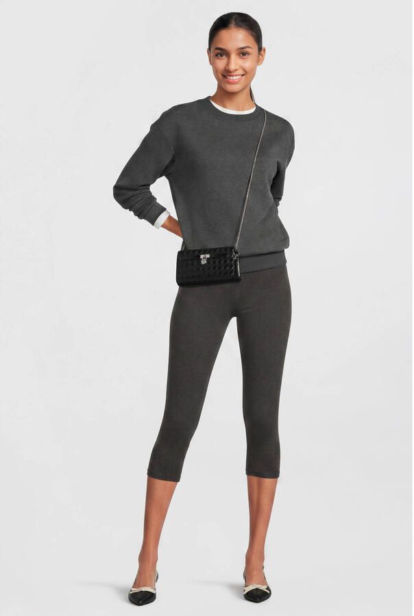 Anytime fleece sweater donkergrijs melange - Foto 2