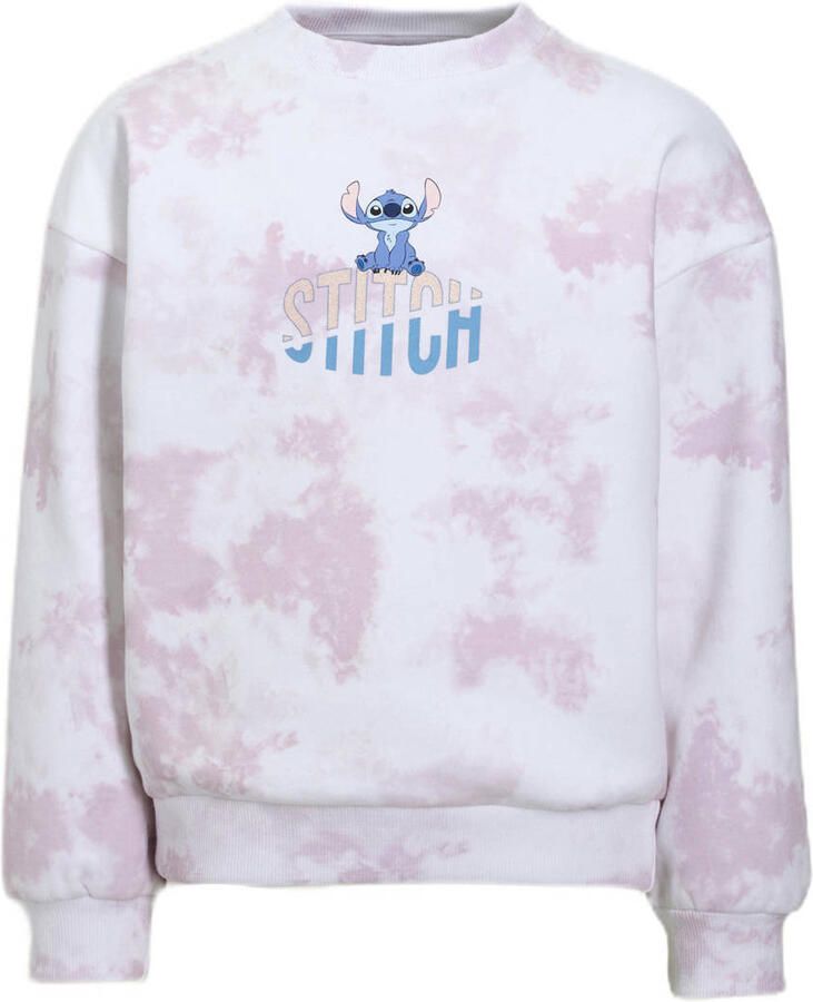 Anytime fleece tie-dye Lilo & Stitch trui lila