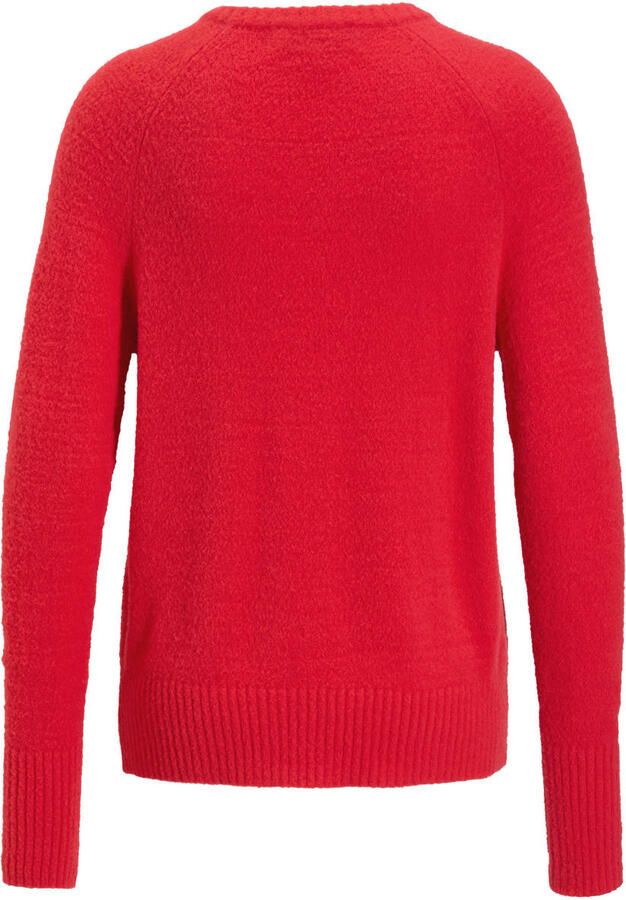 Anytime gebreide trui met V-hals rood